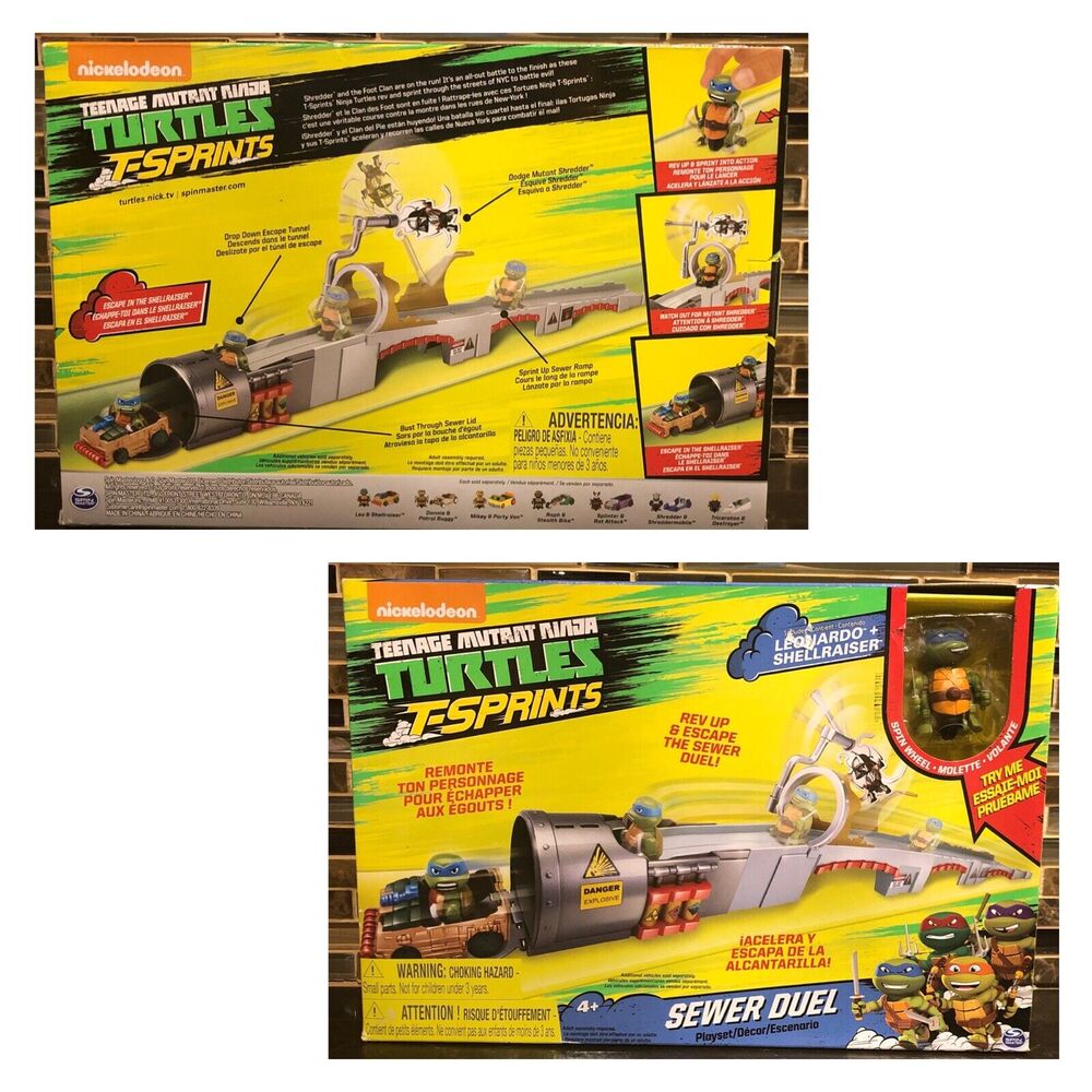 Teenage Mutant Ninja Turtles T-Sprints SEWER DUEL Playset Spin Master Playmates